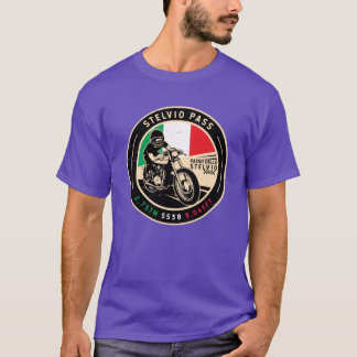 Stelvio Pass Passo Dello Stelvio Motorrad Familie T-Shirt