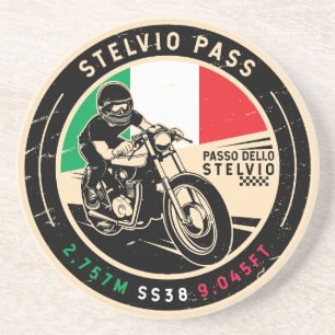 Stelvio Pass   Passo Dello Stelvio   Motorrad Getränkeuntersetzer