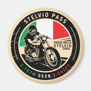 Stelvio Pass Passo Dello Stelvio Motorrad Magnet