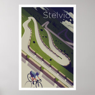 Stelvio - Radfahrplakat Poster
