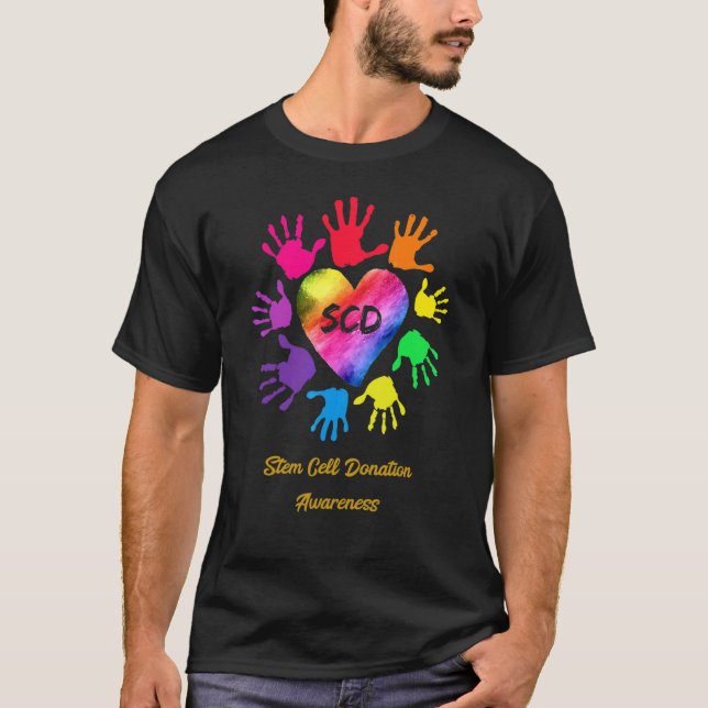Stem Cell Donation Awareness Hands Stem Cell Donat T-Shirt (Vorderseite)