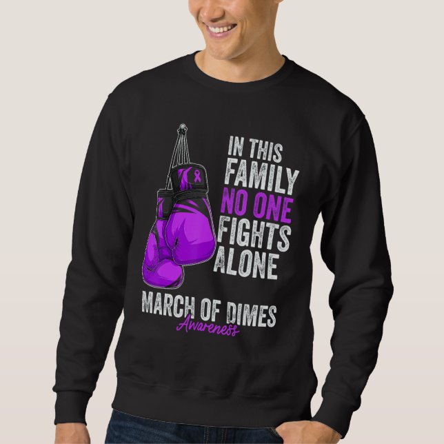 Stem Cell Research Awareness Month Gloves Purple R Sweatshirt (Vorderseite)