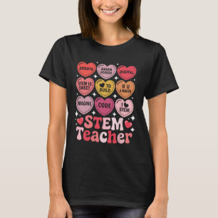 Stem-Lehrer Valentinstag Naturwissenschaften Techn T-Shirt