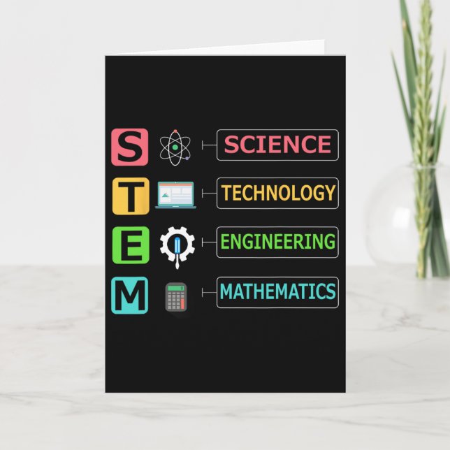 Stem Science Technology Engineering Mathe Lehrer G Karte (Vorderseite)