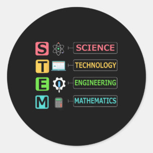Stem Science Technology Engineering Mathe Lehrer G Runder Aufkleber