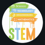 STEM Science Technology Engineering Mathematik Sch Runder Aufkleber<br><div class="desc">STEM Science Technology Engineering Mathematik School Great Geschenkidee für Wissenschaftler,  Technologie-Majors,  Ingenieurmajors,  Mathematik Majors und alle,  die an diesen Bereichen interessiert und unterstützen für die Verbesserung der Menschheit.</div>