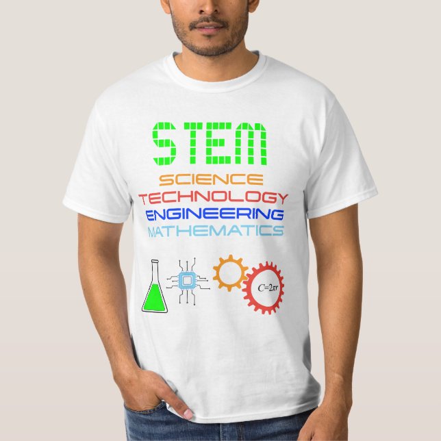 STEM Science Technology Engineering Mathematik T-Shirt (Vorderseite)