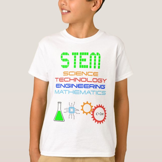 STEM Science Technology Engineering Mathematik T-Shirt (Vorderseite)