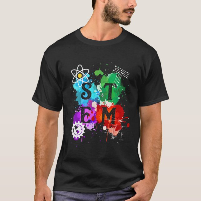 STEM Science Technology Engineering Mathematiker G T-Shirt (Vorderseite)
