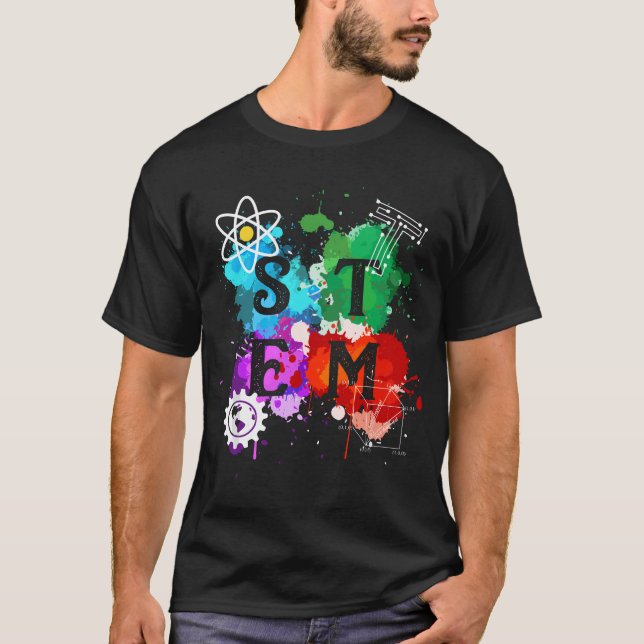 STEM Science Technology Engineering Mathematiker G T-Shirt (Vorderseite)