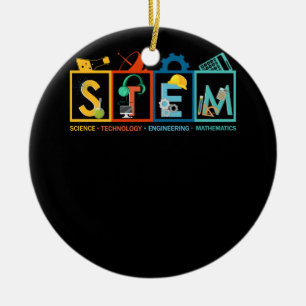 STEM Science Technology Engineering Mathematiker S Keramik Ornament