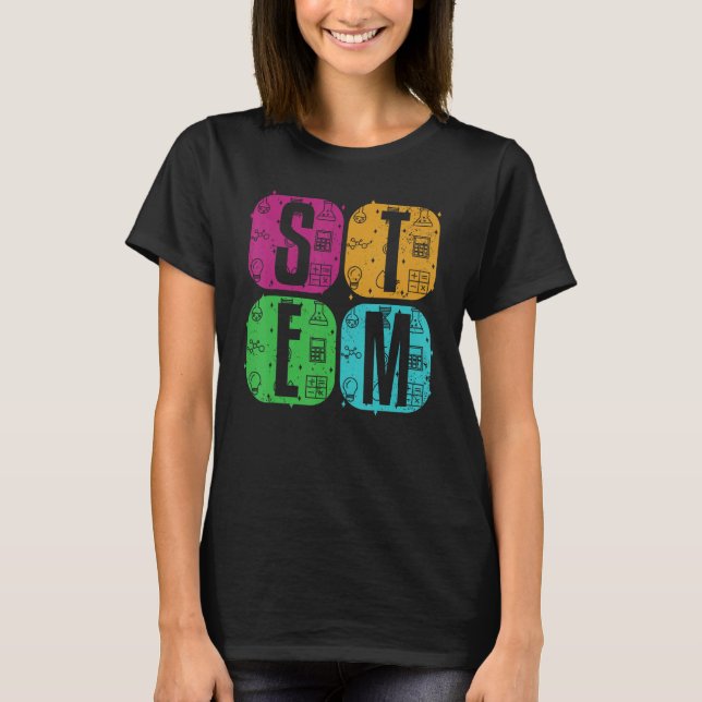 STEM Science Technology Engineering Mathematiker T-Shirt (Vorderseite)