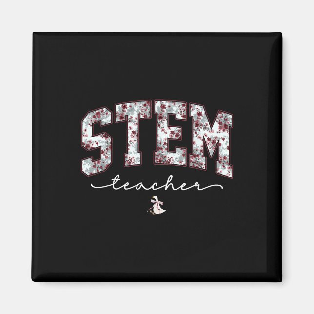 Stem Science Technology Ingenieurwesen Mathe Lehre Magnet (Vorne)