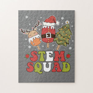 STEM Squad Rentier Santa Tree Ice Weihnachten Puzzle