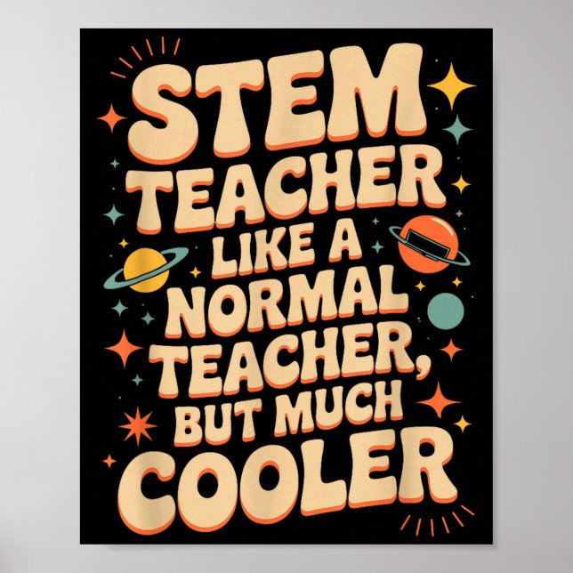 Stem Teacher Definition Funny Science Math Tech Te Poster (Vorne)