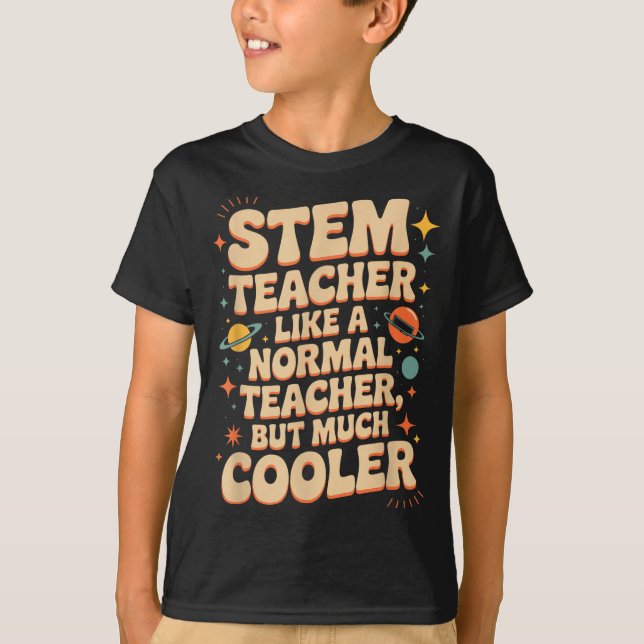 Stem Teacher Definition Funny Science Math Tech Te T-Shirt (Vorderseite)