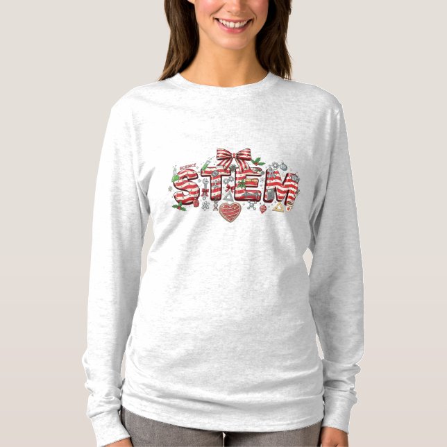 STEM Weihnachten Langarmshirt T-Shirt (Vorderseite)