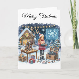 STEM-Weihnachtsgruß Tech Girls Weihnachtskarte Feiertagskarte