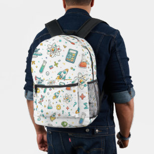 STEM-Wissenschaftsschul-Symbole Muster Zurück zur Bedruckter Rucksack