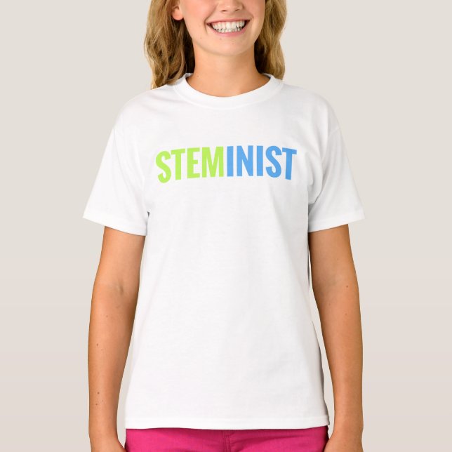 STEMinist Girls' Ringer-T-Shirt T-Shirt (Vorderseite)