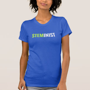 STEMinist T-Shirt-- Limoner/weißer Text T-Shirt