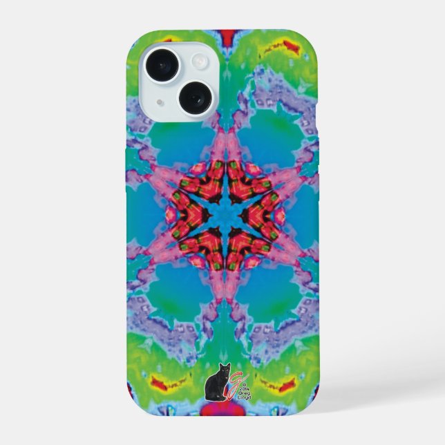 Stemma Kaleidoskop iPhone 15 Hülle (Rückseite)