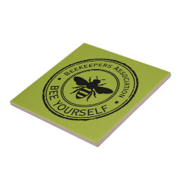 Stempel - DEIN TEXT - BIENE 1 - Fan Spaß Fliese