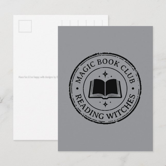 Stempel - DEIN TEXT - BUCH 1 - Fan Spaß Postkarte (Vorne/Hinten)
