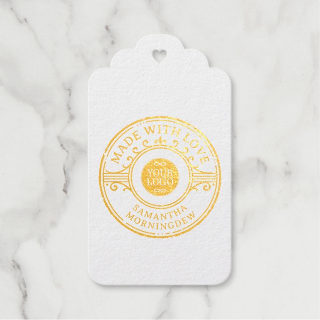 Stempel - IHR TEXT & LOGO 1 Geschenkanhänger (Vorderseite)