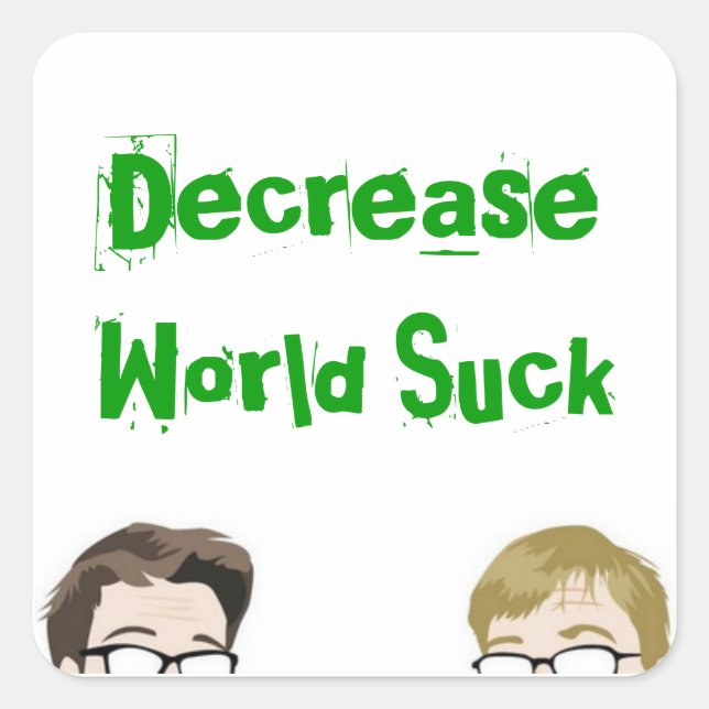 Stempelaufkleber Quadratischer Aufkleber (Vorderseite)