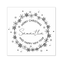 Stempelkissen Merry Christmas Flocons Schnee