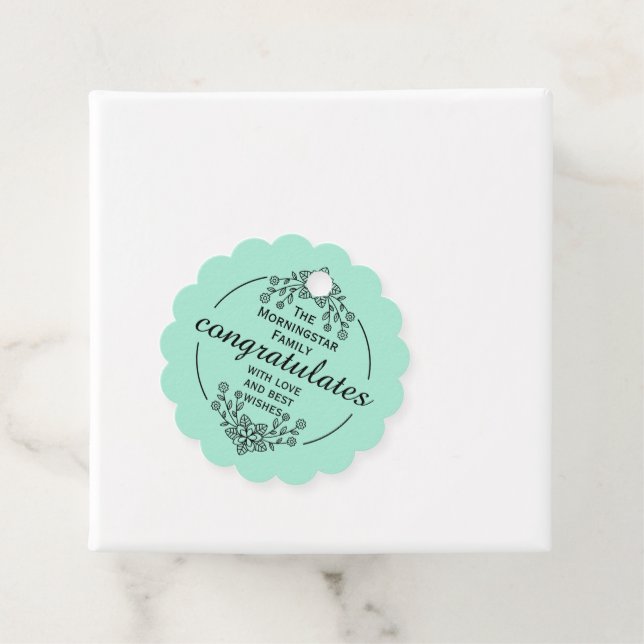 Stempelkreis - DEIN TEXT & DEINE IDEE - BLUMEN 9 Geschenkanhänger (Beispiel)