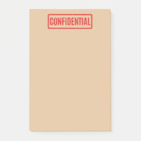 Stempelnotizen für vertrauliche Post-it-Notizen
