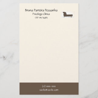 Stempelpapier Couch Psychoanalytiker Briefpapier