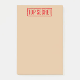 Stempelte Top Secret Post-it Notes Post-it Klebezettel