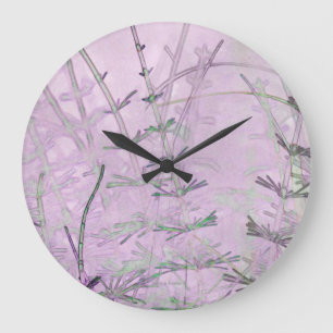 Stems - Digitales Artwork Große Wanduhr