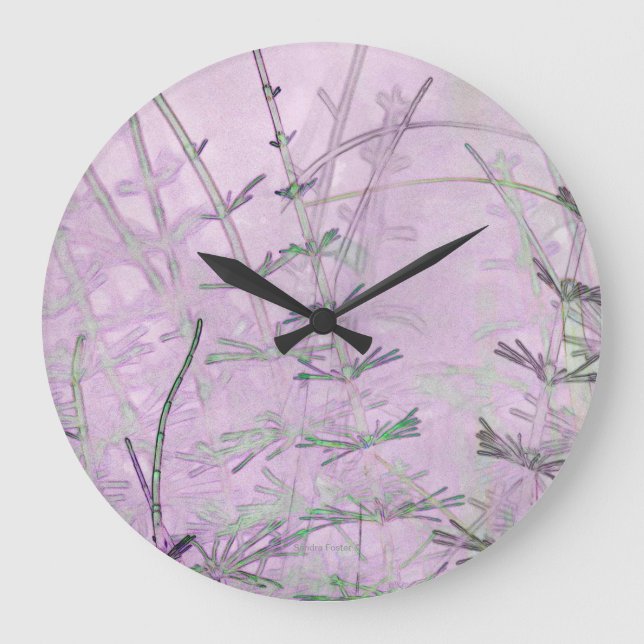 Stems - Digitales Artwork Große Wanduhr (Vorderseite)