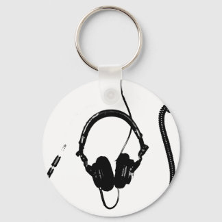 Stencil Style DJ Headphones Schlüsselanhänger