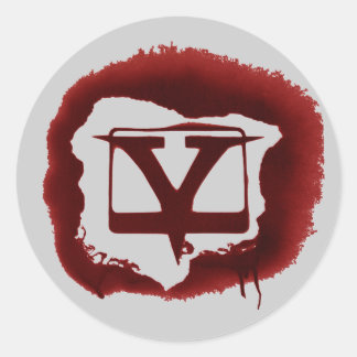 Stencil V-tube Runder Aufkleber