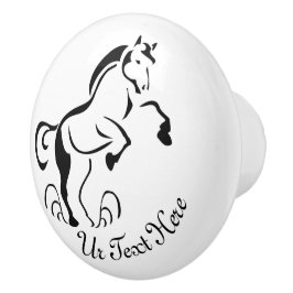 Stenciled Black Horating with Dust Wirbel Keramikknauf