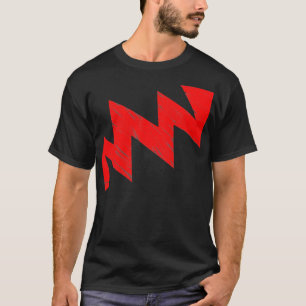 Stenciled ZigZag - Red T-Shirt