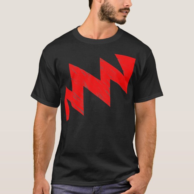 Stenciled ZigZag - Red T-Shirt (Vorderseite)