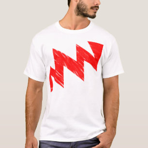 Stenciled ZigZag - Red T-Shirt