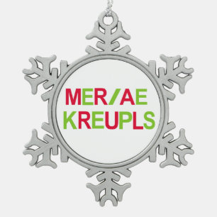 Steno Gerichts-Berichts-Weihnachtsfeiertag Schneeflocken Zinn-Ornament