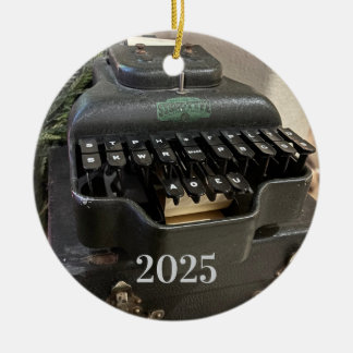Steno-Maschinen-Schmuck Keramik Ornament