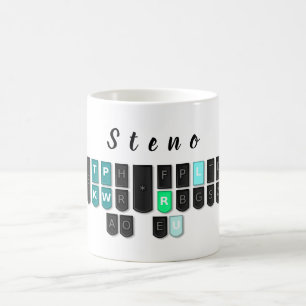 Steno Tastatur-Tasse Kaffeetasse