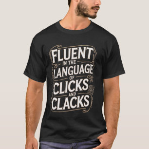Stenografin fließend in der Sprache der Klicks und T-Shirt