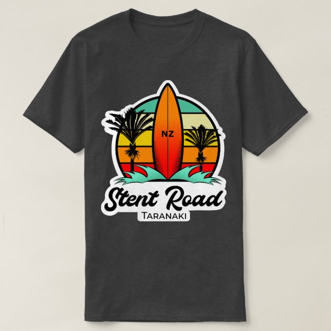 Stent Road Surf Design Taranaki T-Shirt (Design vorne)