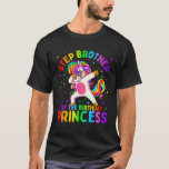 Step Brother of the Birthday Princess Girl Dabbing T-Shirt<br><div class="desc">Step Brother of the Birthday Princess Girl Dabbing Unicorn</div>