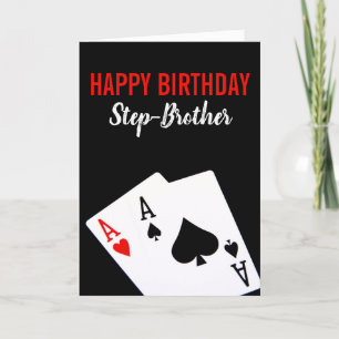 Step-Brother Poker Geburtstagskarte Karte
